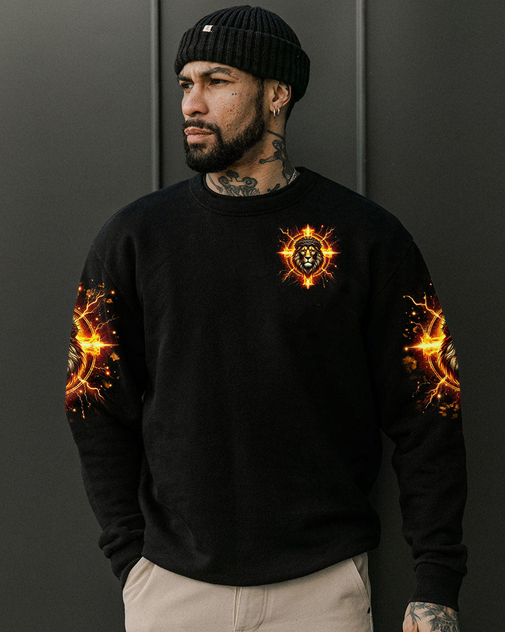 No Matter The Storm Lion Men's All Over Print Shirt  - Tltr0512244