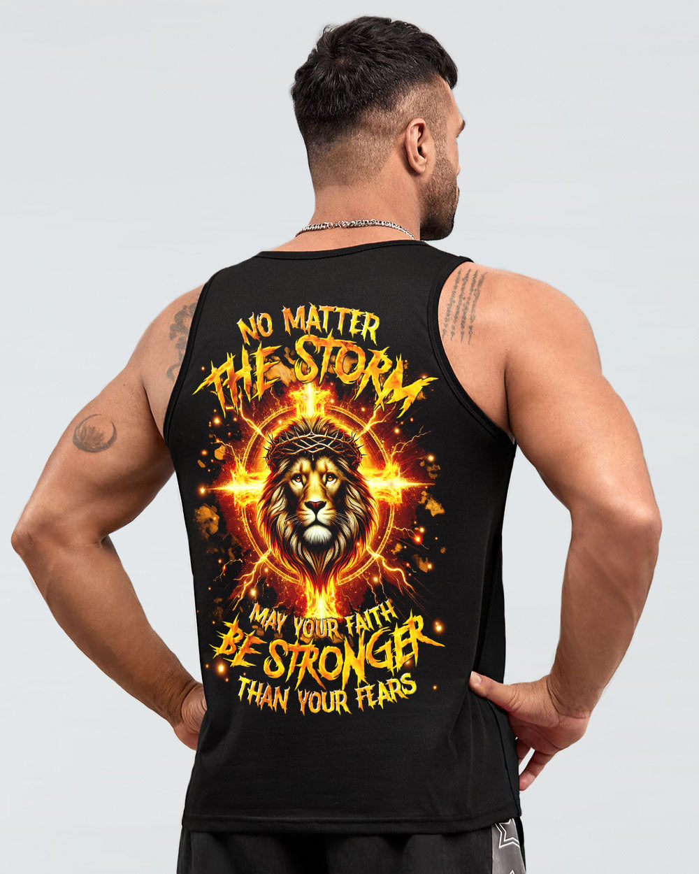 No Matter The Storm Lion Men's All Over Print Shirt  - Tltr0512244