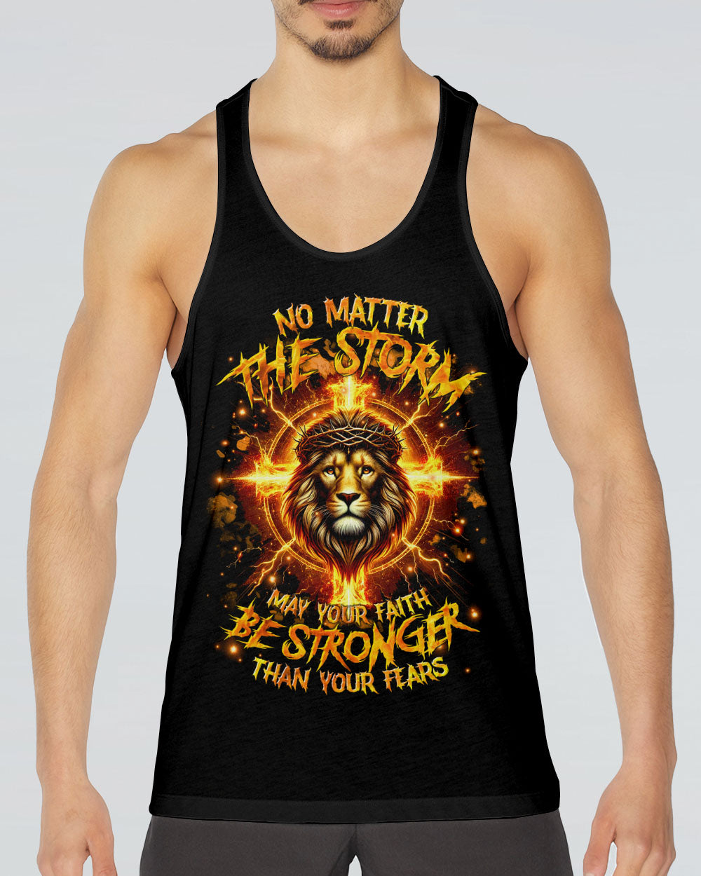No Matter The Storm Lion Men's All Over Print Shirt  - Tltr0512244