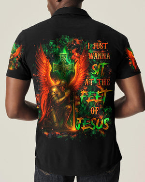 I Just Wanna Sit At The Feet Of Jesus Warrior Men's All Over Print Shirt - Tltr1009251