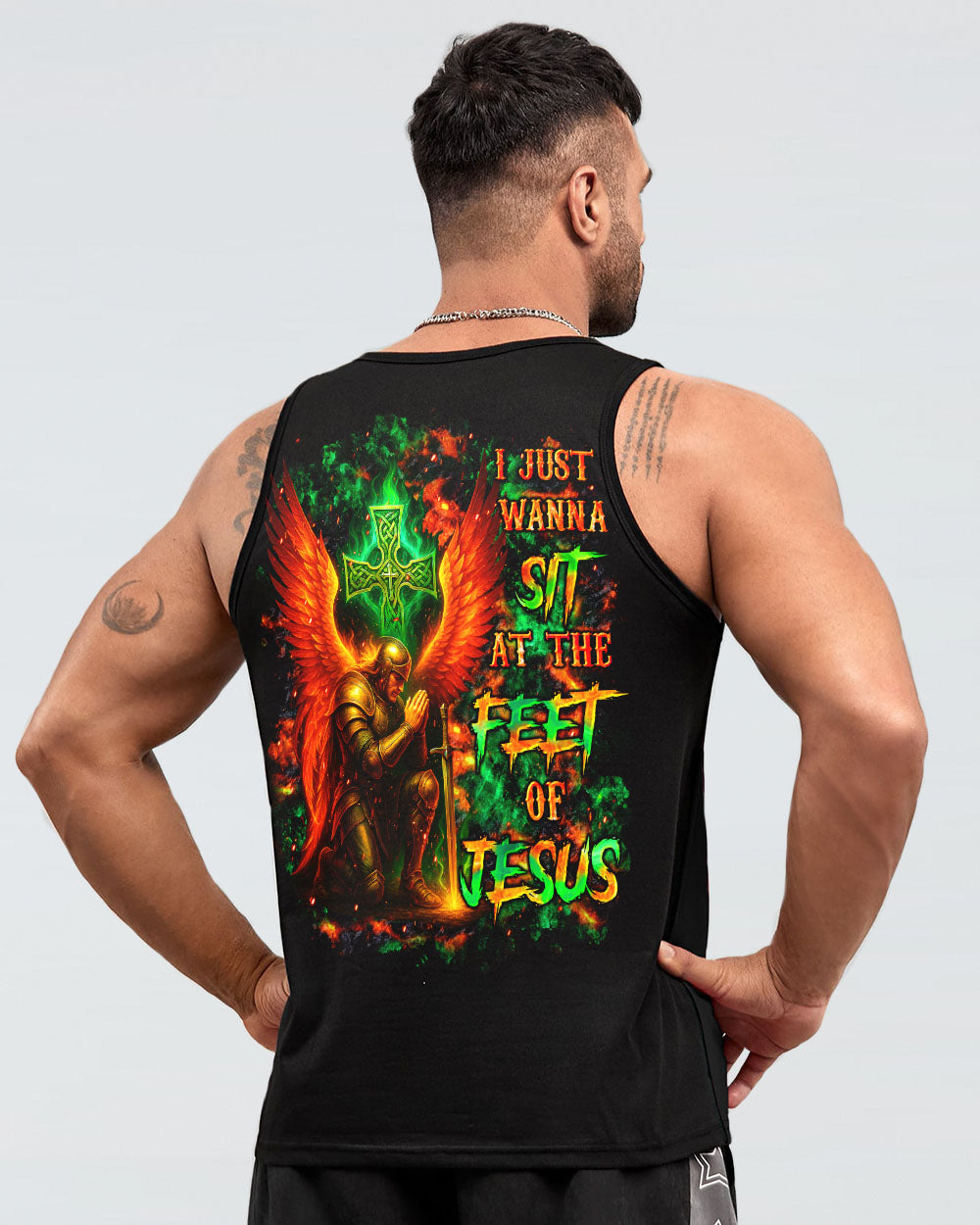 I Just Wanna Sit At The Feet Of Jesus Warrior Men's All Over Print Shirt - Tltr1009251