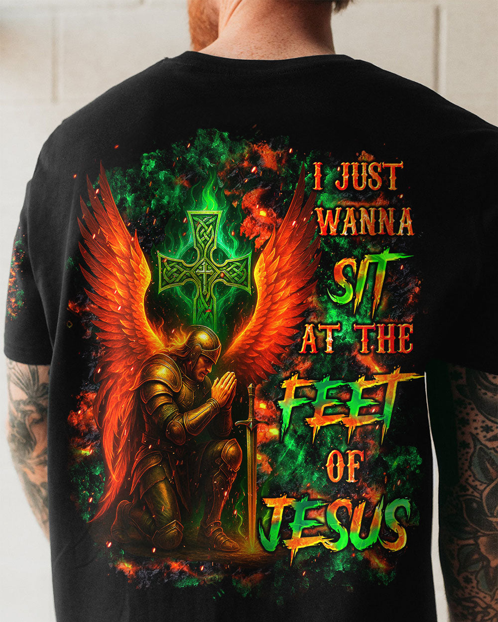 I Just Wanna Sit At The Feet Of Jesus Warrior Men's All Over Print Shirt - Tltr1009251