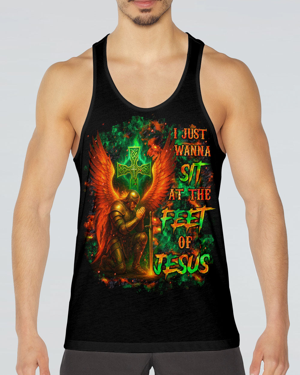 I Just Wanna Sit At The Feet Of Jesus Warrior Men's All Over Print Shirt - Tltr1009251