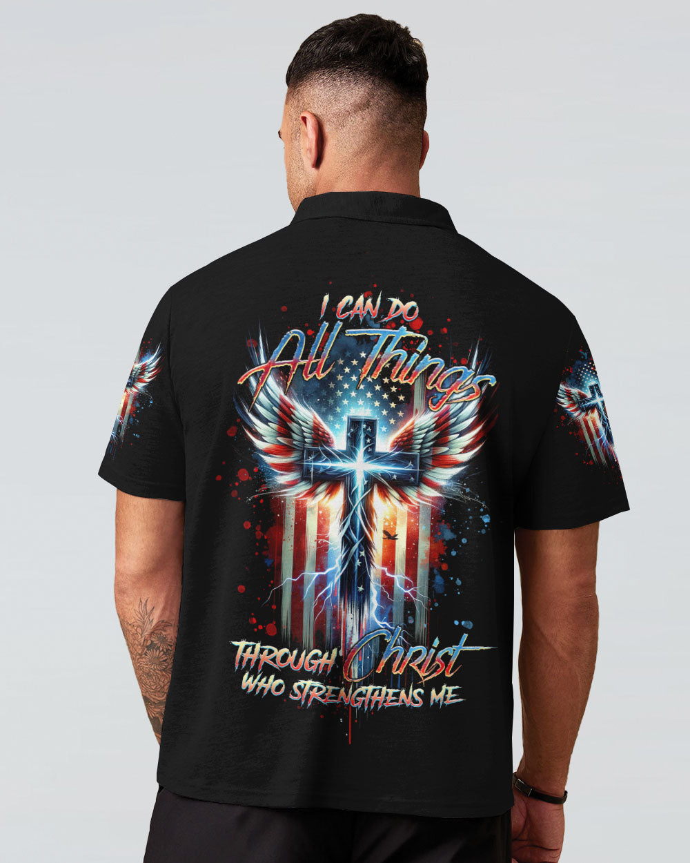 I Can Do All Things Cross Wings Men's All Over Print Shirt - Tltr1701244