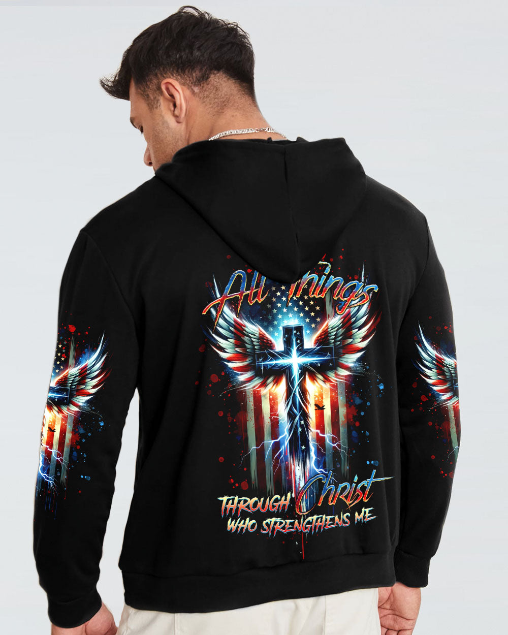 I Can Do All Things Cross Wings Men's All Over Print Shirt - Tltr1701244