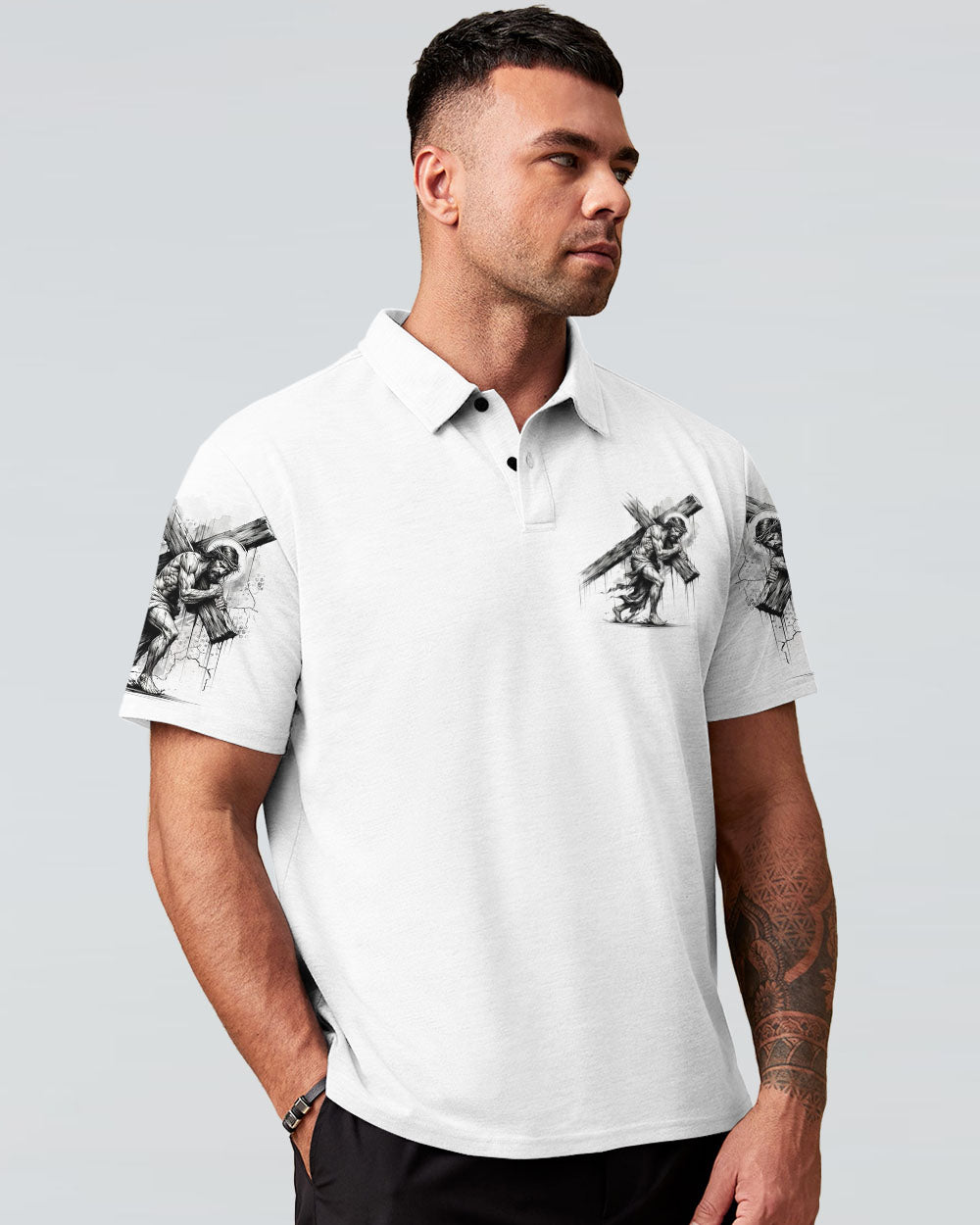 Not All Superheroes Wear Capes Mine Wore A Cross Men's All Over Print Shirt - Tltr1809243