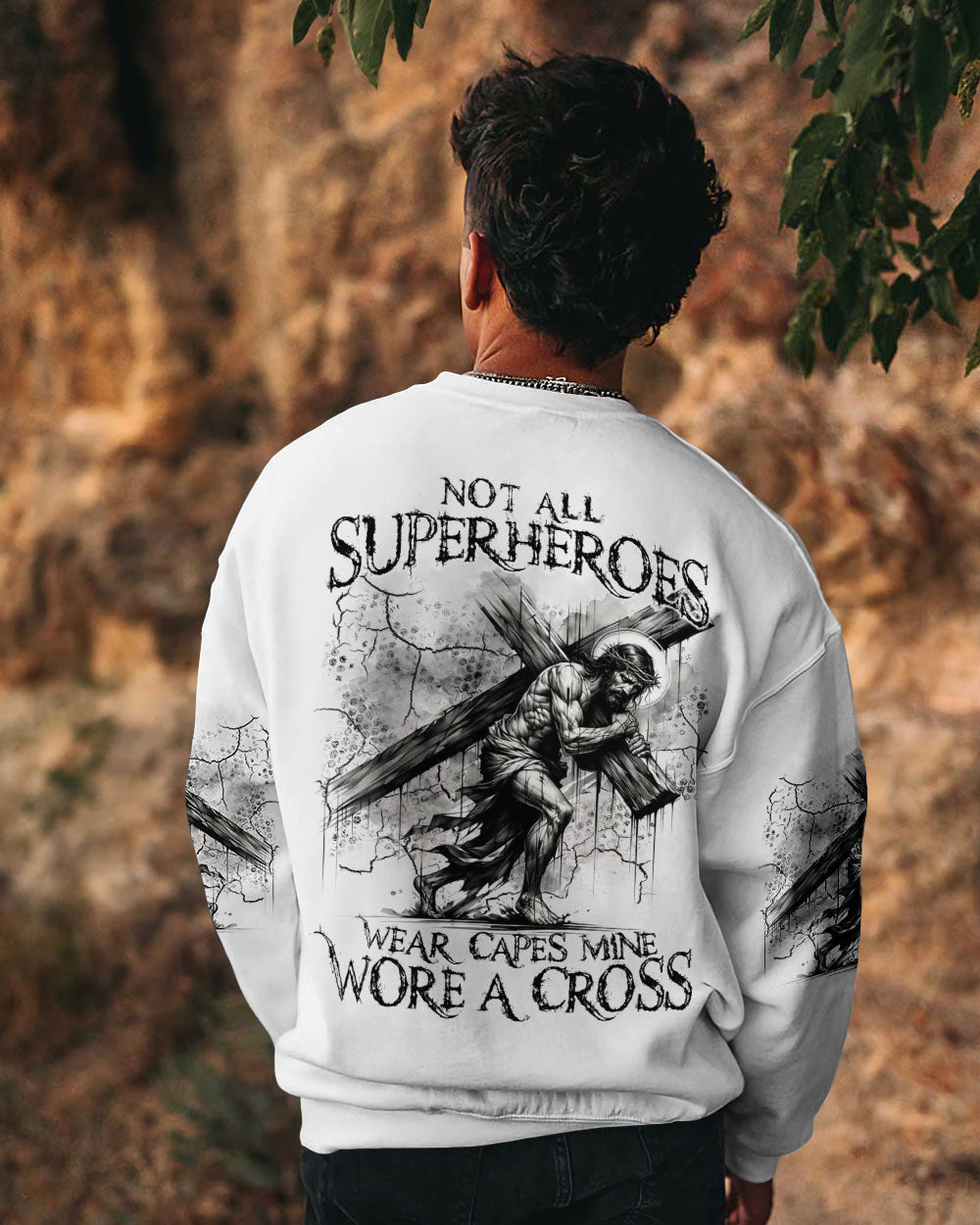Not All Superheroes Wear Capes Mine Wore A Cross Men's All Over Print Shirt - Tltr1809243