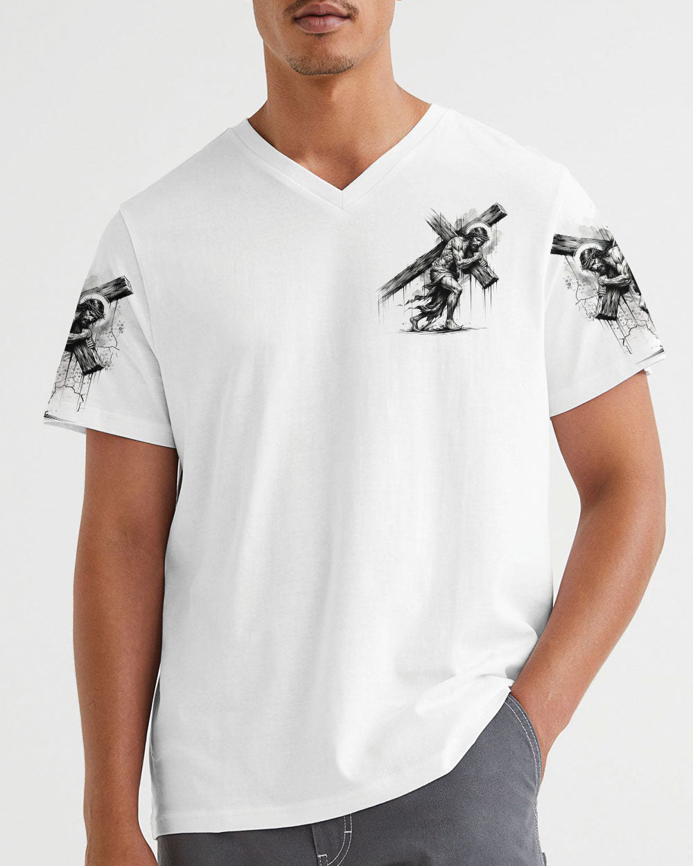 Not All Superheroes Wear Capes Mine Wore A Cross Men's All Over Print Shirt - Tltr1809243