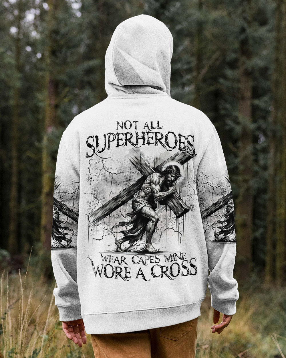 Not All Superheroes Wear Capes Mine Wore A Cross Men's All Over Print Shirt - Tltr1809243