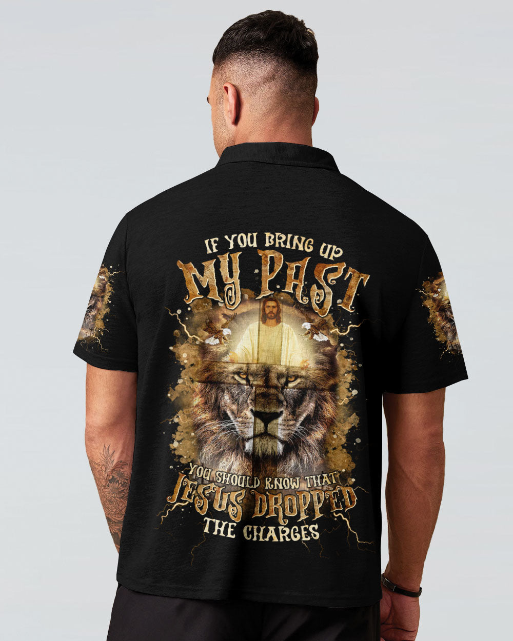 Jesus Dropped The Charges Lion Men's All Over Print Shirt  - Tltr2002253