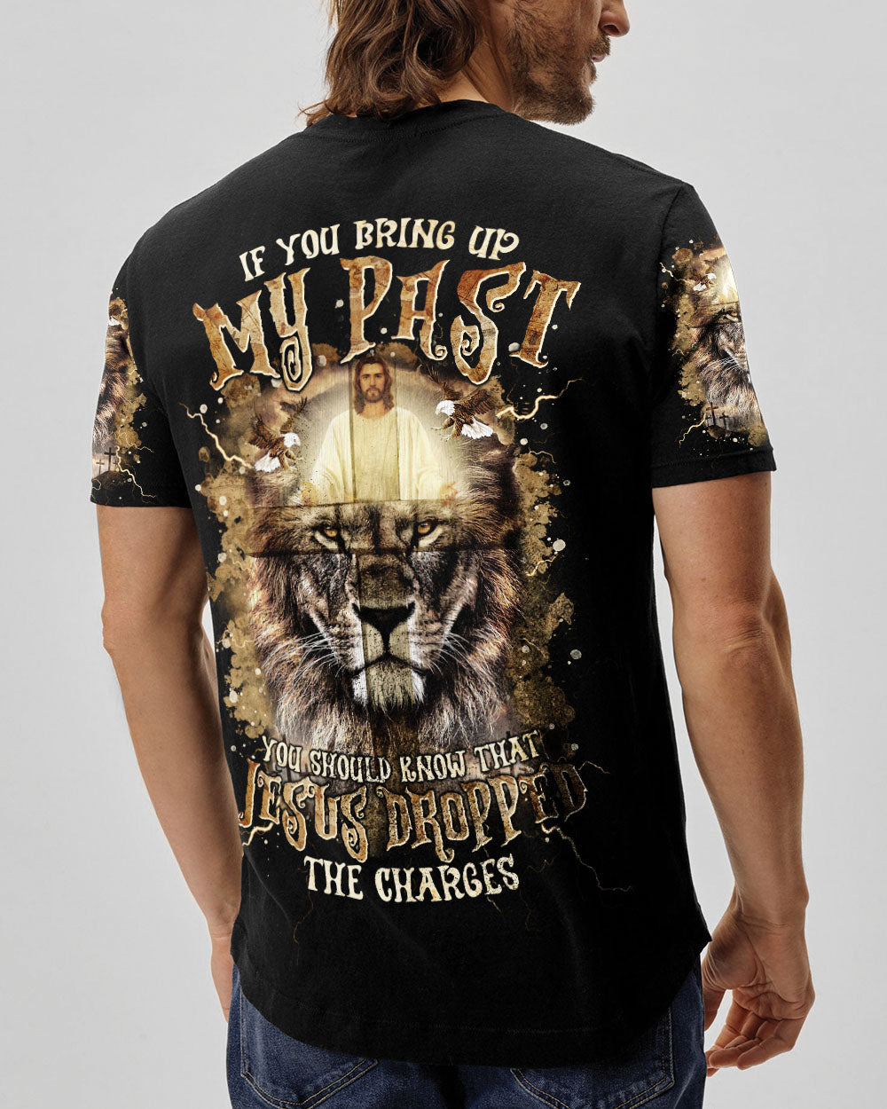 Jesus Dropped The Charges Lion Men's All Over Print Shirt  - Tltr2002253