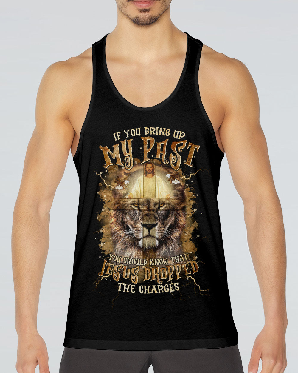 Jesus Dropped The Charges Lion Men's All Over Print Shirt  - Tltr2002253