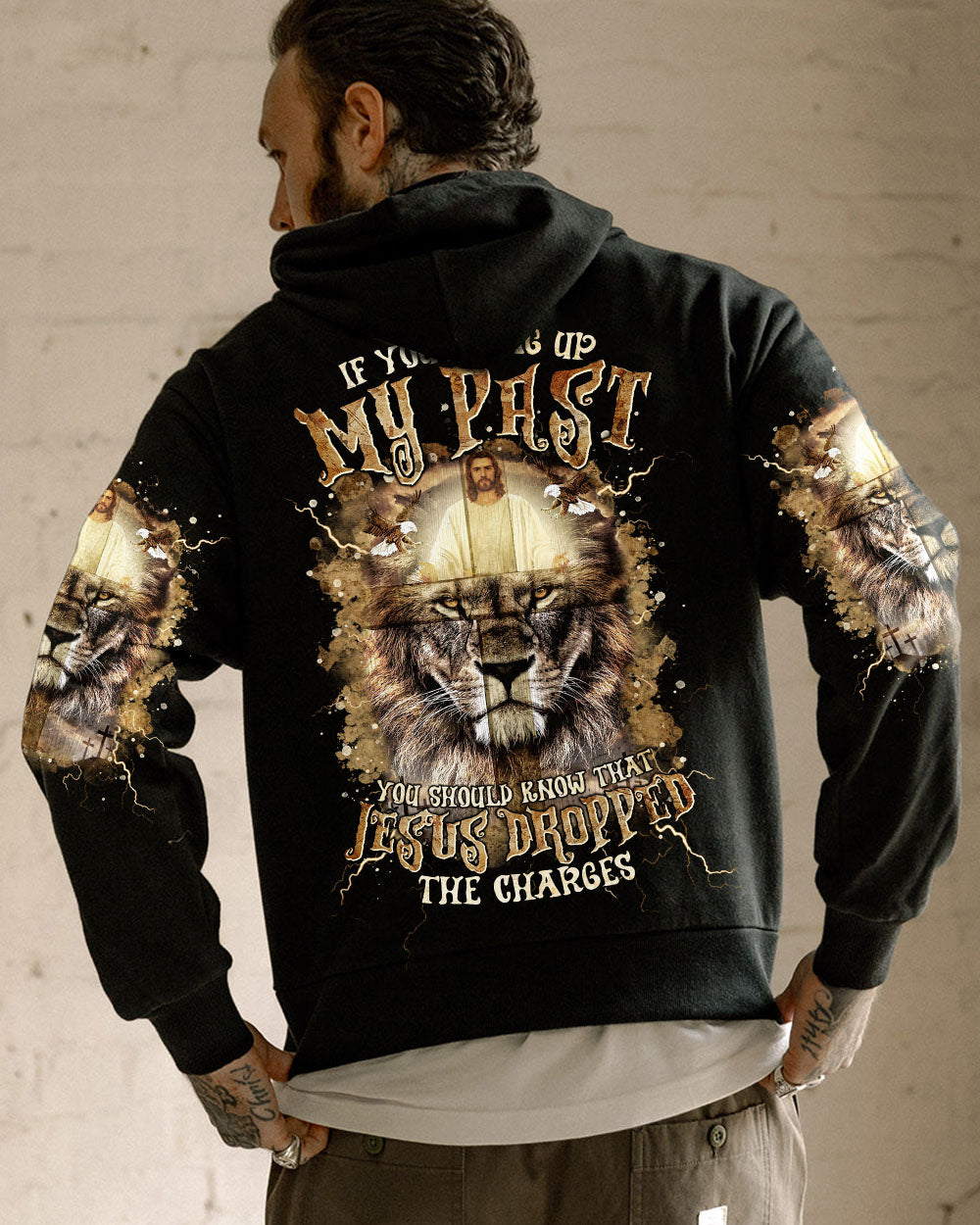 Jesus Dropped The Charges Lion Men's All Over Print Shirt  - Tltr2002253