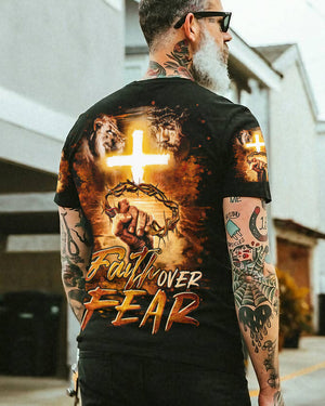 Faith Over Fear Men's All Over Print Shirt   - Tltr2102253
