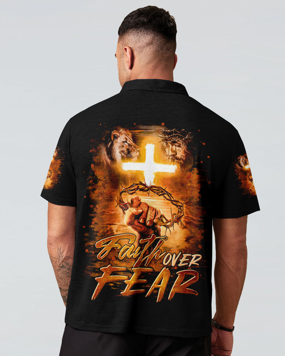 Faith Over Fear Men's All Over Print Shirt   - Tltr2102253