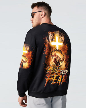 Faith Over Fear Men's All Over Print Shirt   - Tltr2102253