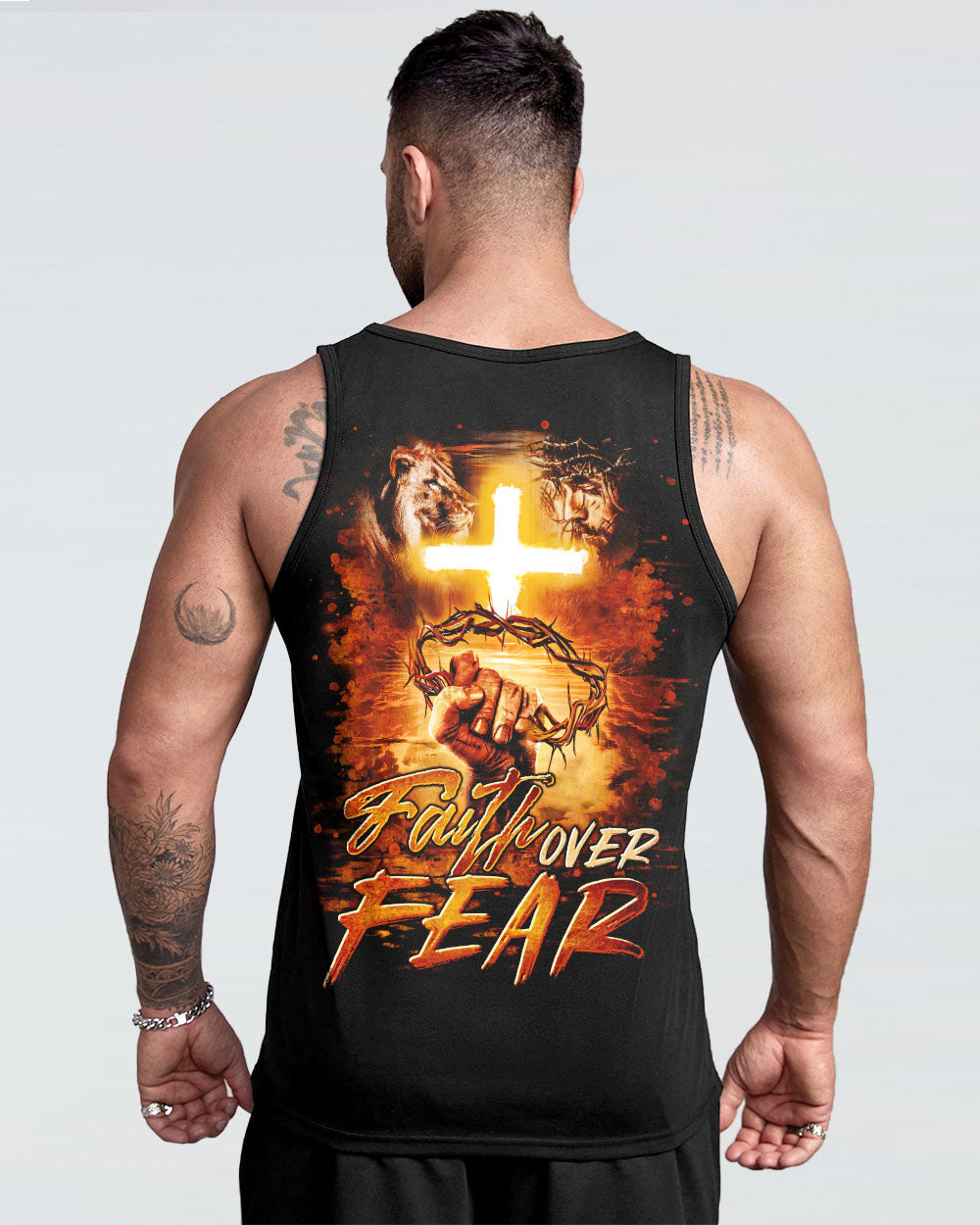 Faith Over Fear Men's All Over Print Shirt   - Tltr2102253