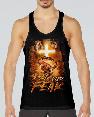 Faith Over Fear Men's All Over Print Shirt   - Tltr2102253
