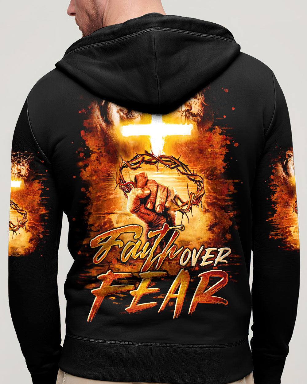 Faith Over Fear Men's All Over Print Shirt   - Tltr2102253