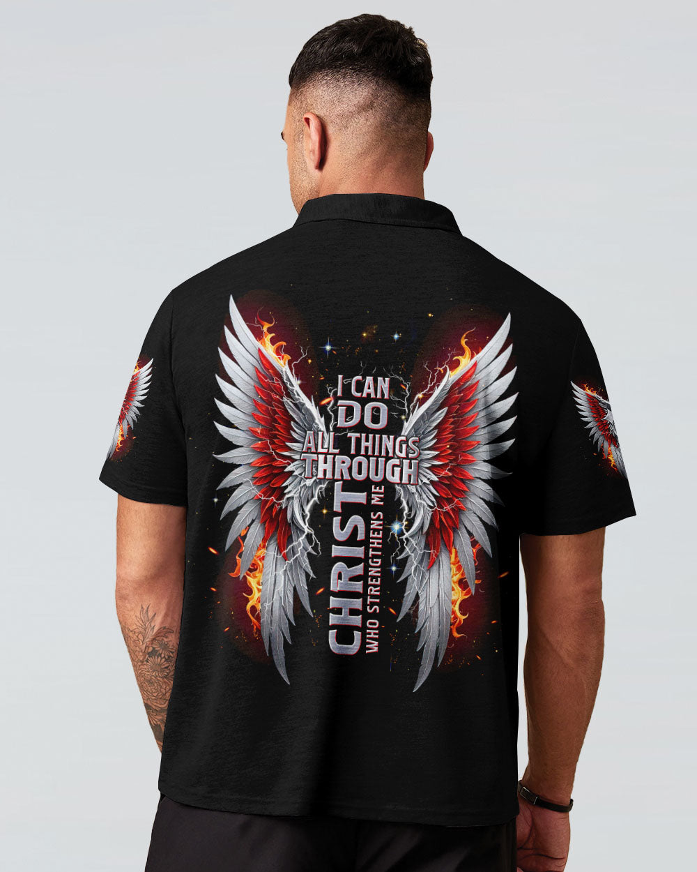 I Can Do All Things Cross Wings Men's All Over Print Shirt - Tltw0402255