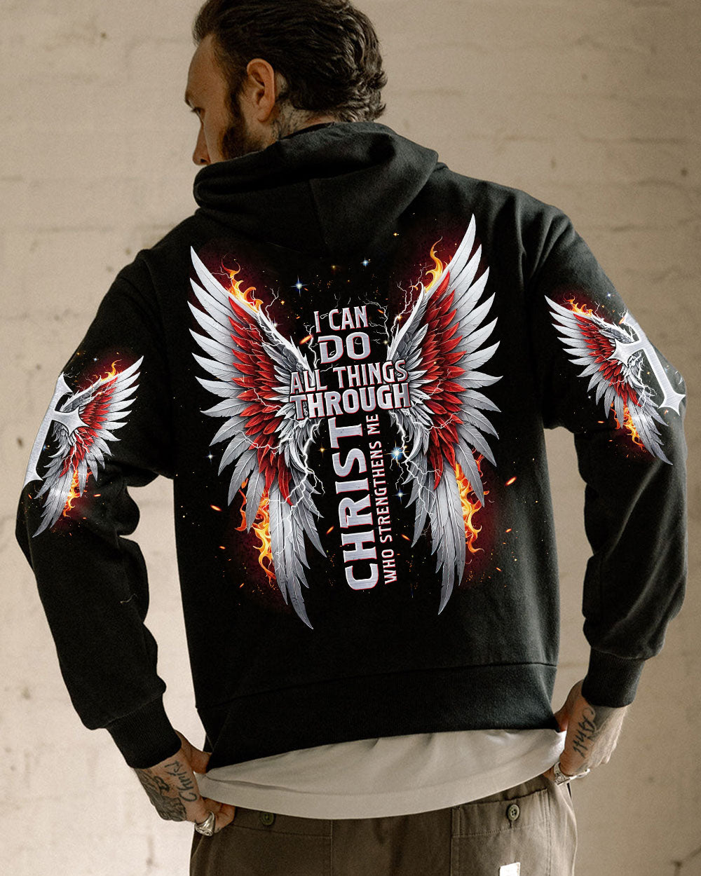 I Can Do All Things Cross Wings Men's All Over Print Shirt - Tltw0402255