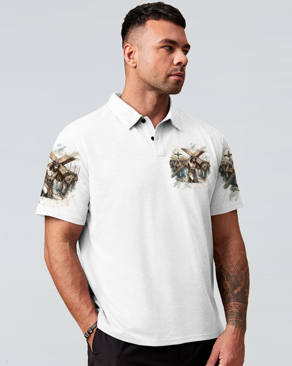 Not All Superheroes Wear Capes Mine Wore A Cross Men's All Over Print Shirt  - Tltw0511244