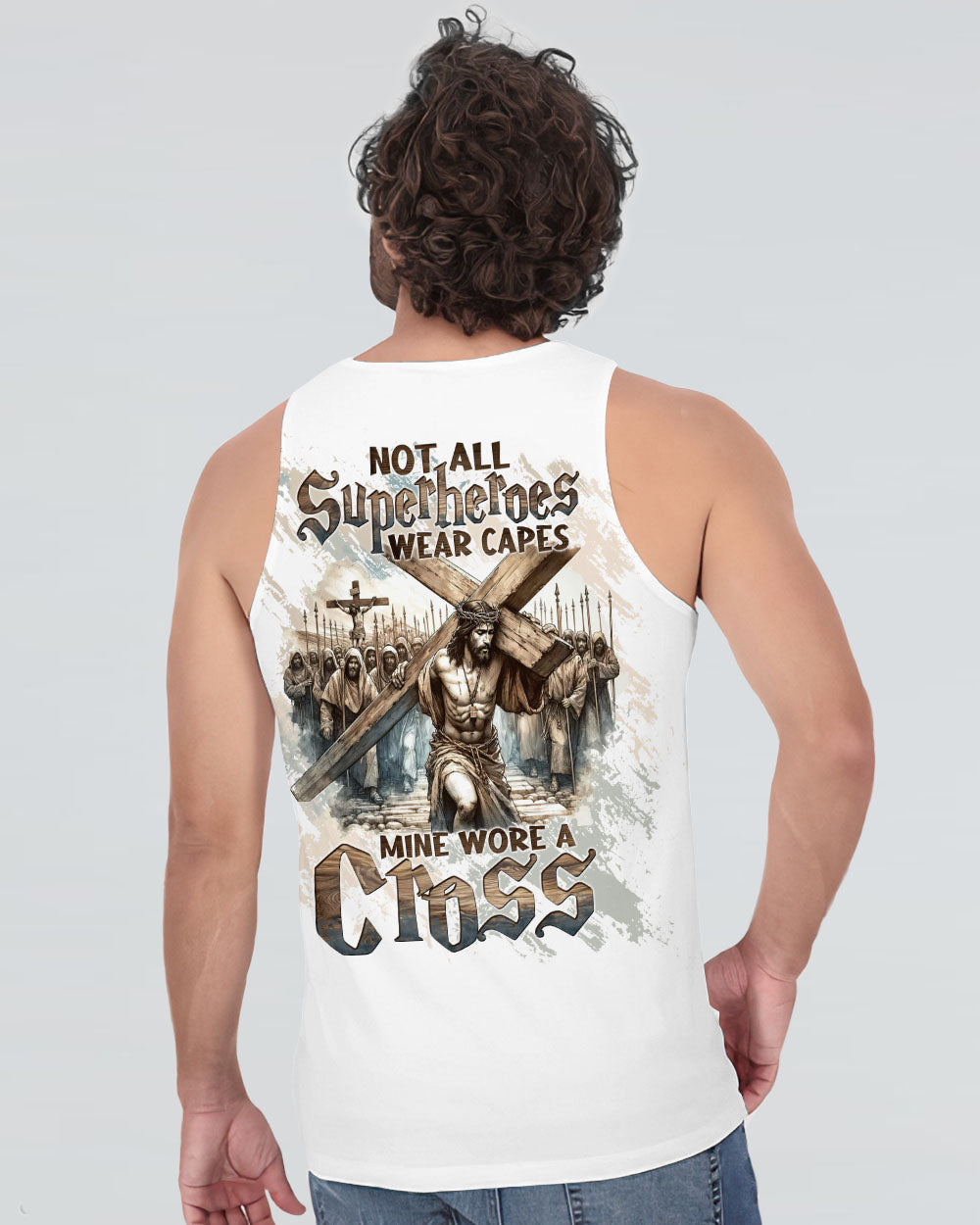 Not All Superheroes Wear Capes Mine Wore A Cross Men's All Over Print Shirt  - Tltw0511244