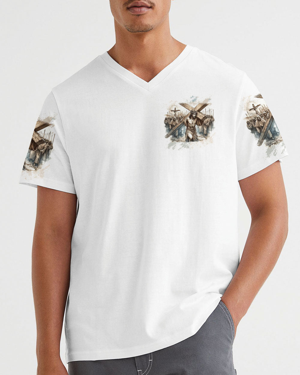 Not All Superheroes Wear Capes Mine Wore A Cross Men's All Over Print Shirt  - Tltw0511244
