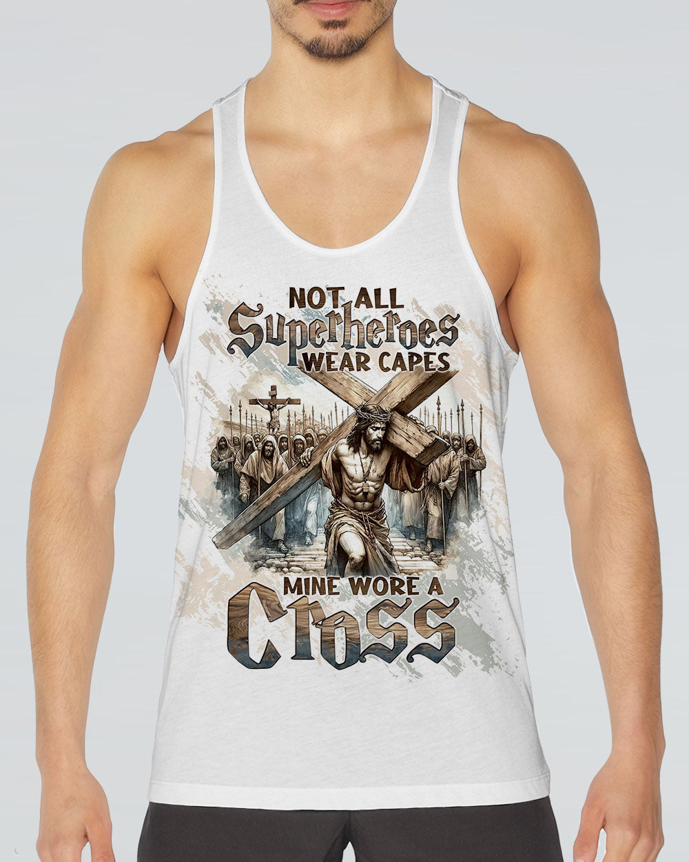 Not All Superheroes Wear Capes Mine Wore A Cross Men's All Over Print Shirt  - Tltw0511244