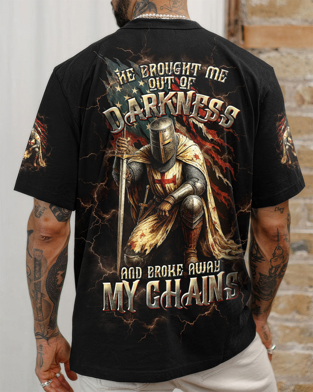 He Brought Me Out Of Darkness Warrior Men's All Over Print Shirt - Tltw0809255