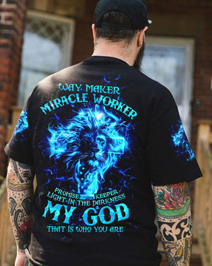 Way Maker Miracle Worker Cross Lion Men's All Over Print Shirt - Tltw1304245