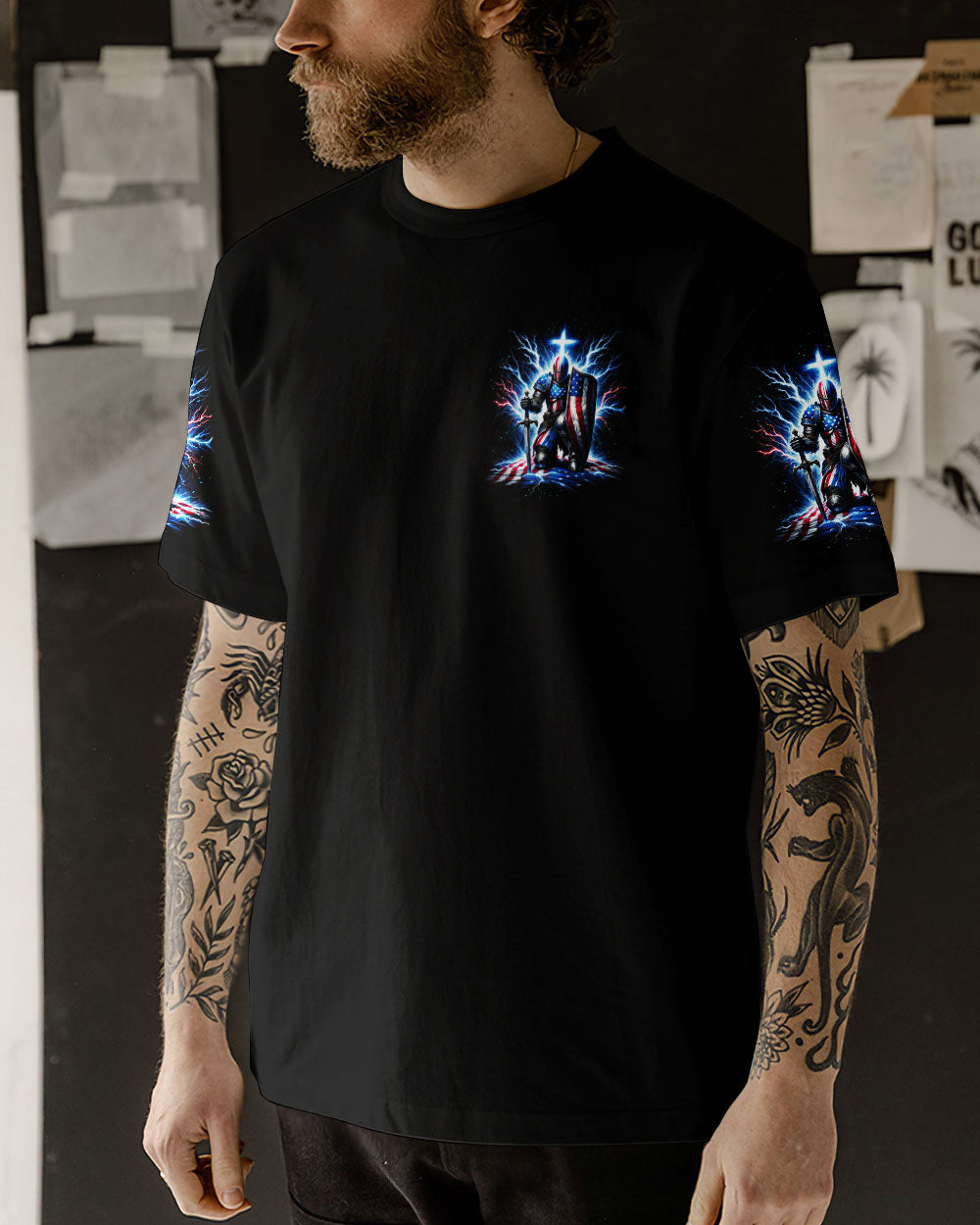 No Matter The Storm Warrior Men's All Over Print Shirt - Tltw1512233