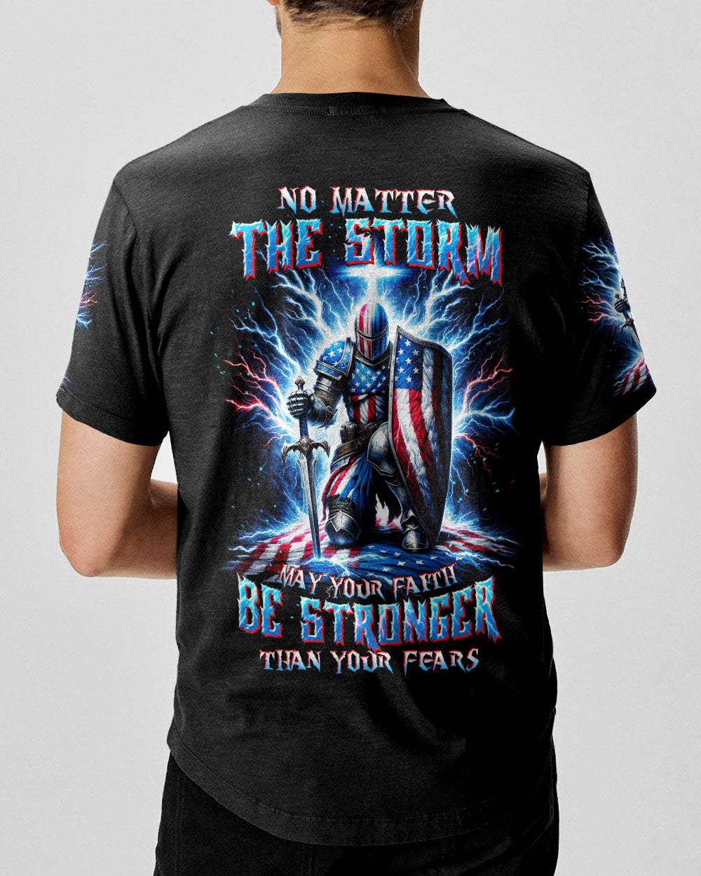 No Matter The Storm Warrior Men's All Over Print Shirt - Tltw1512233