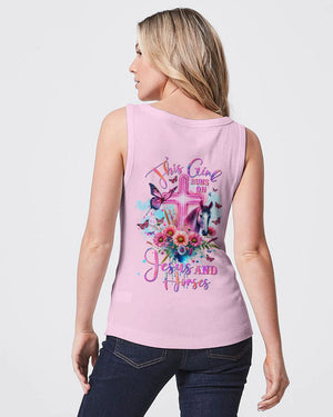 Runs On Jesus And Horses Women's All Over Print - Tltw1812233