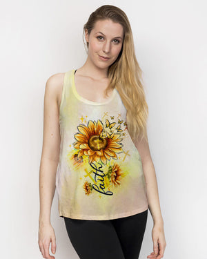 Faith Sunflowers Women's All Over Print Shirt - Tltw1906243