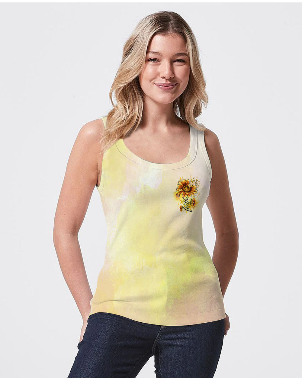 Faith Sunflowers Women's All Over Print Shirt - Tltw1906243
