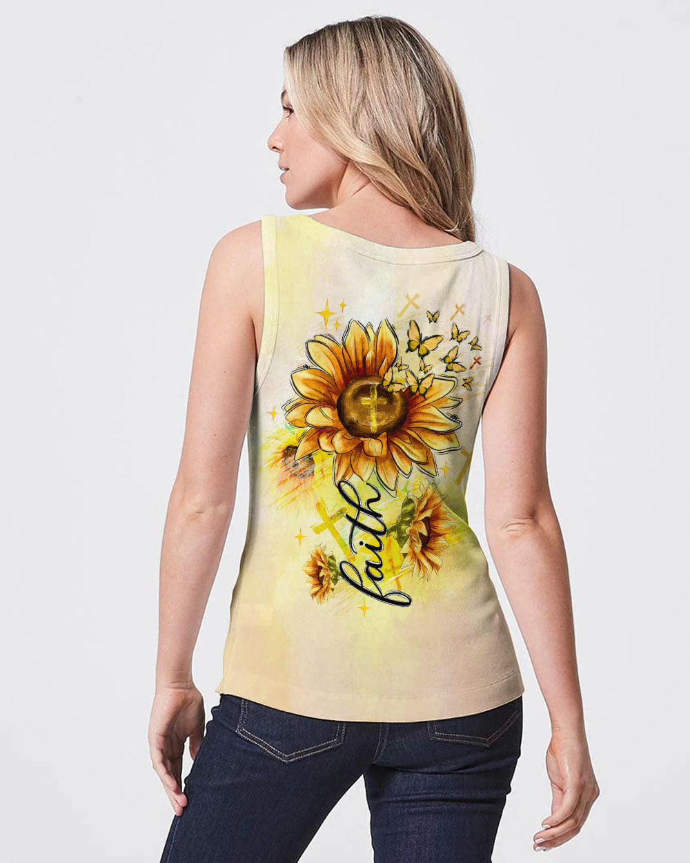 Faith Sunflowers Women's All Over Print Shirt - Tltw1906243