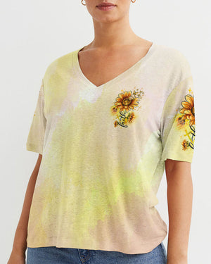 Faith Sunflowers Women's All Over Print Shirt - Tltw1906243