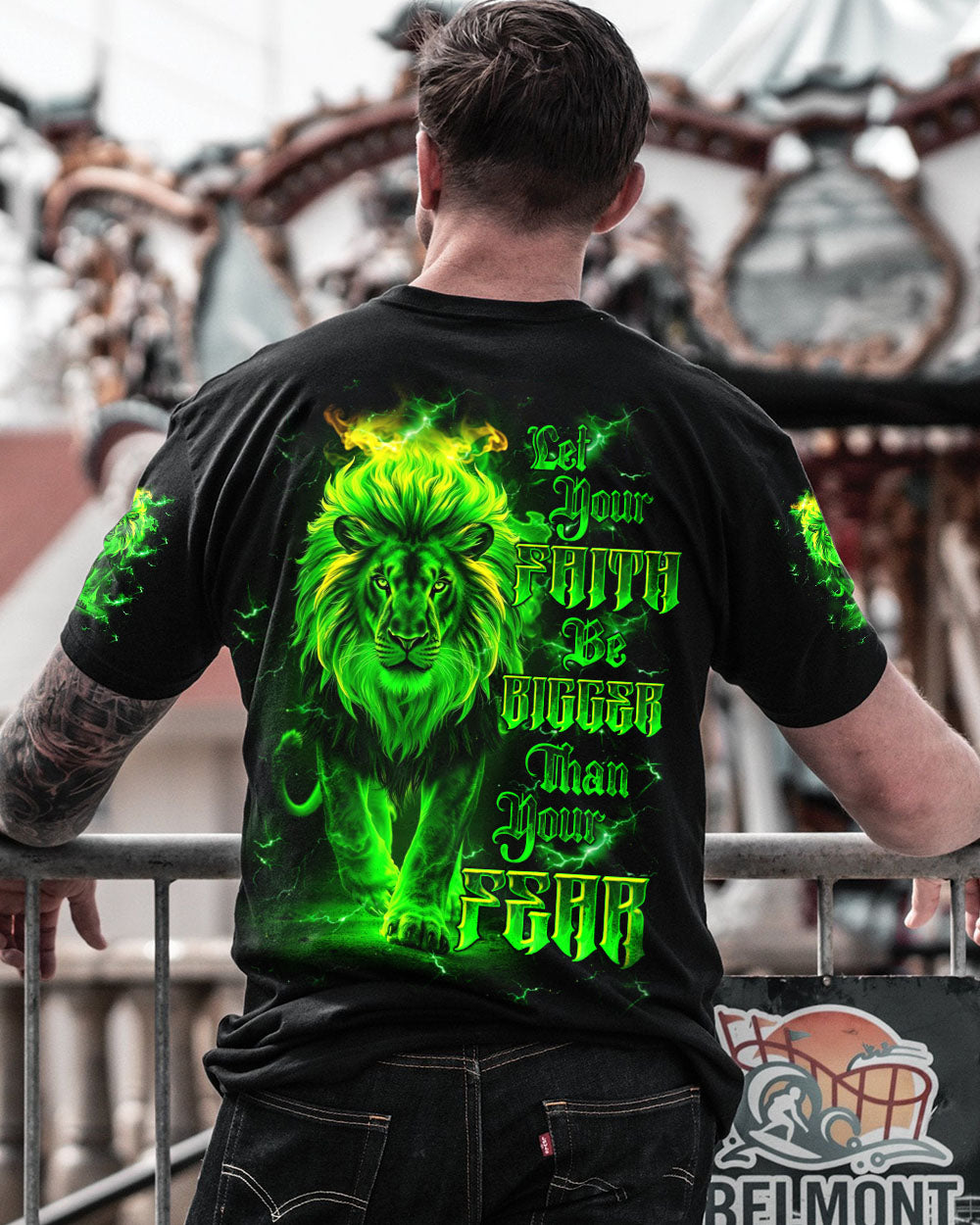 Let Your Faith Be Bigger Than Your Fear Lion Men's All Over Print Shirt - Tltw2808253