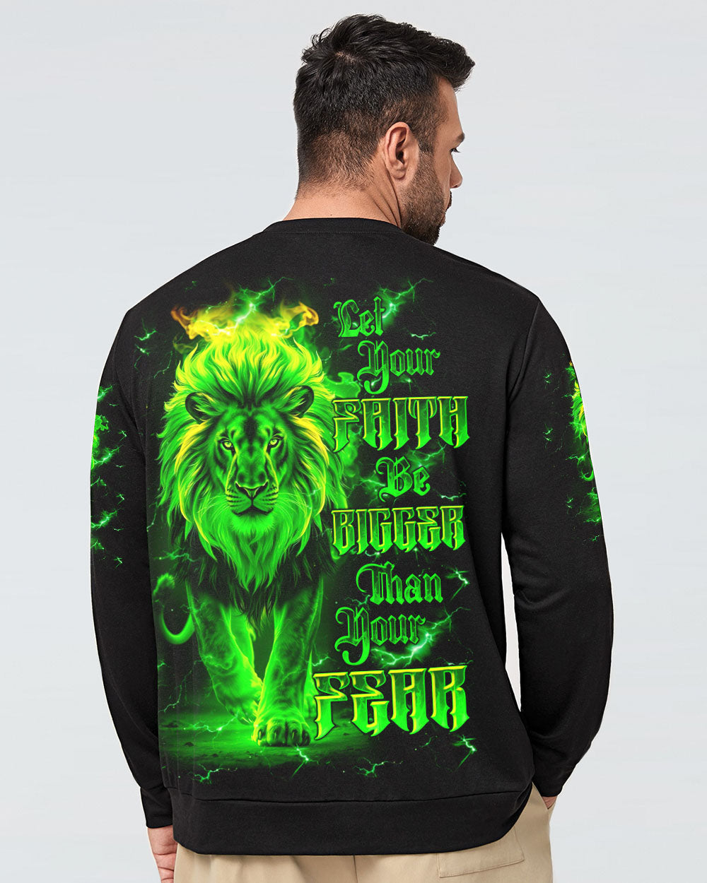 Let Your Faith Be Bigger Than Your Fear Lion Men's All Over Print Shirt - Tltw2808253