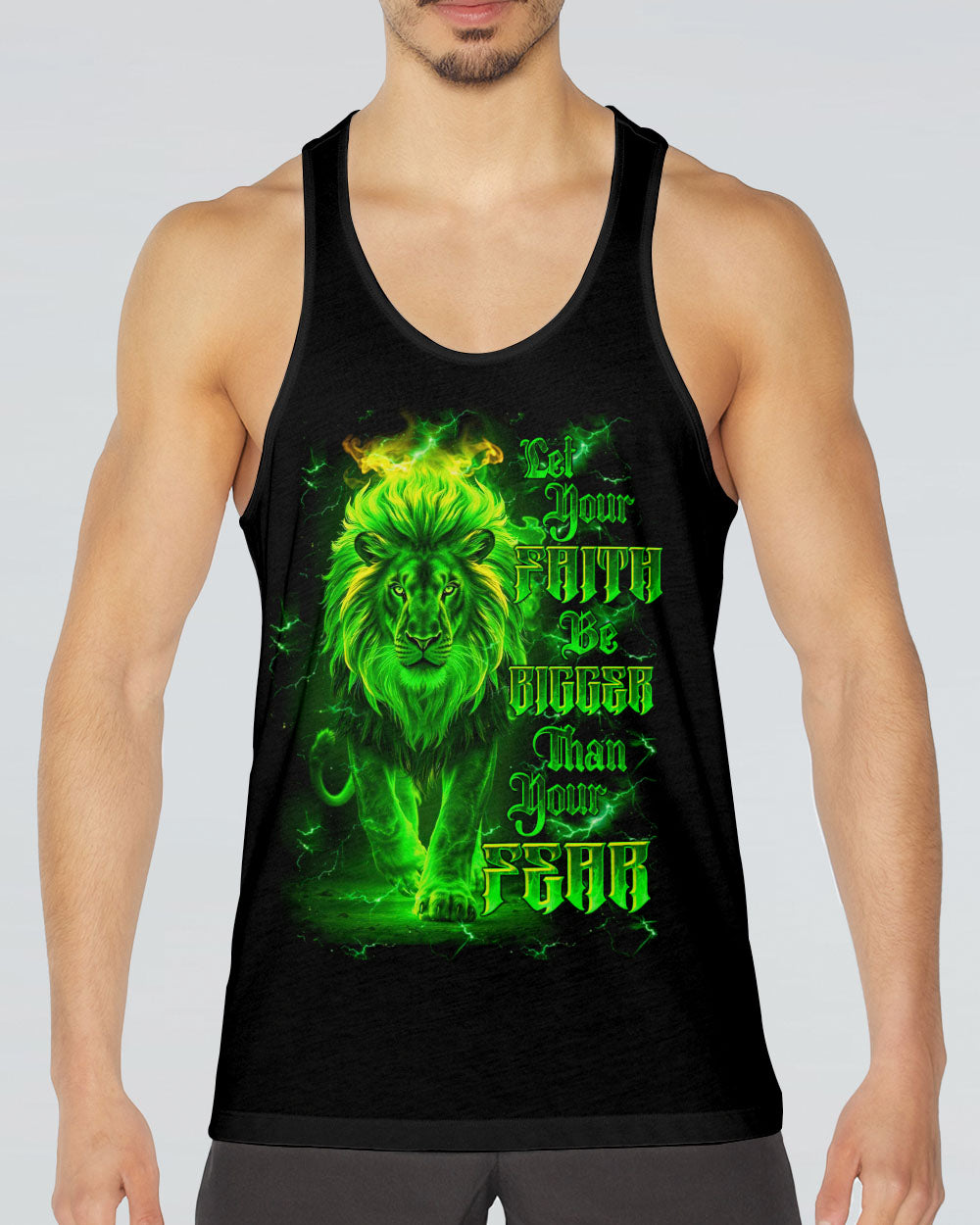 Let Your Faith Be Bigger Than Your Fear Lion Men's All Over Print Shirt - Tltw2808253