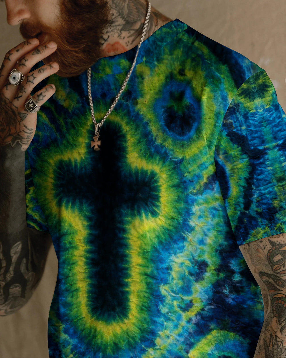 Cross Swirl Men's All Over Print Shirt  - Tltw3012252
