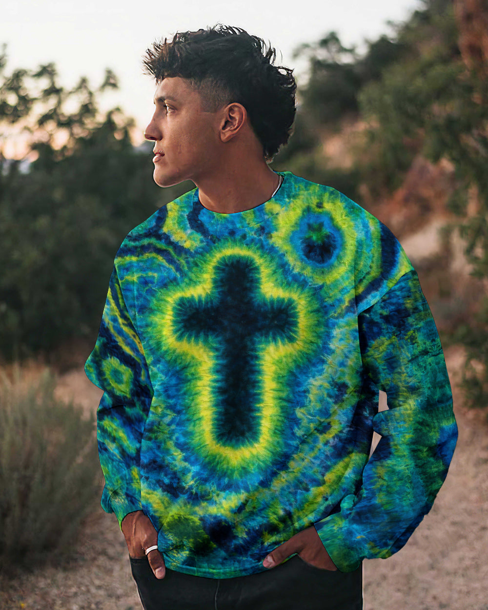 Cross Swirl Men's All Over Print Shirt  - Tltw3012252