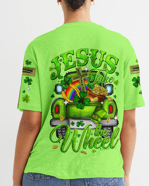 Jesus Take The Wheel Patrick's Day Women's All Over Print Shirt - Ty0301242