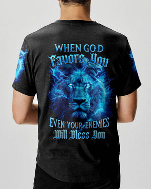 When God Favors You Lion Men's All Over Print Shirt - Tyhi1304242