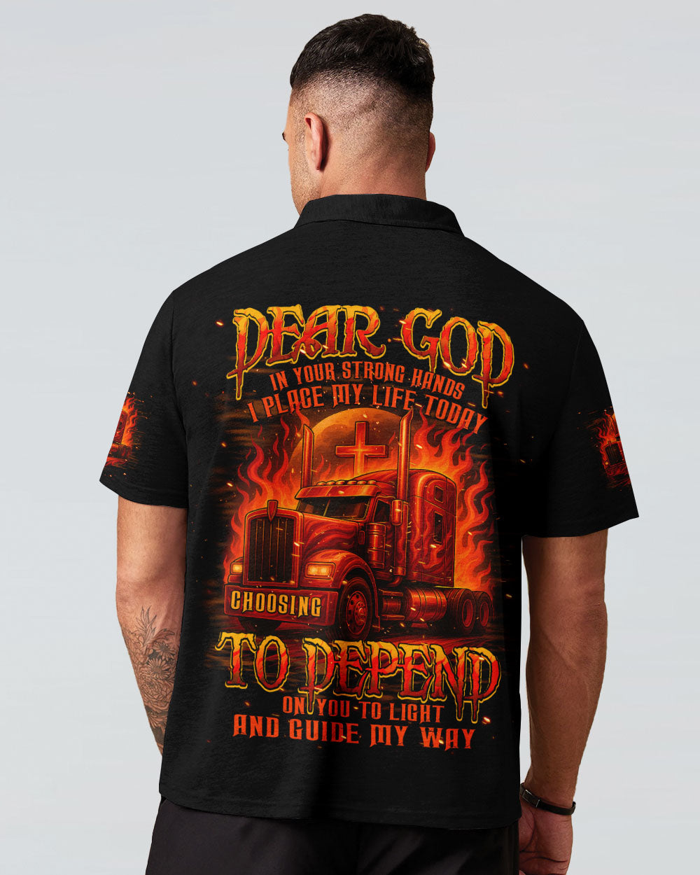 Dear God Trucker Men's All Over Print Shirt - Typq0108254
