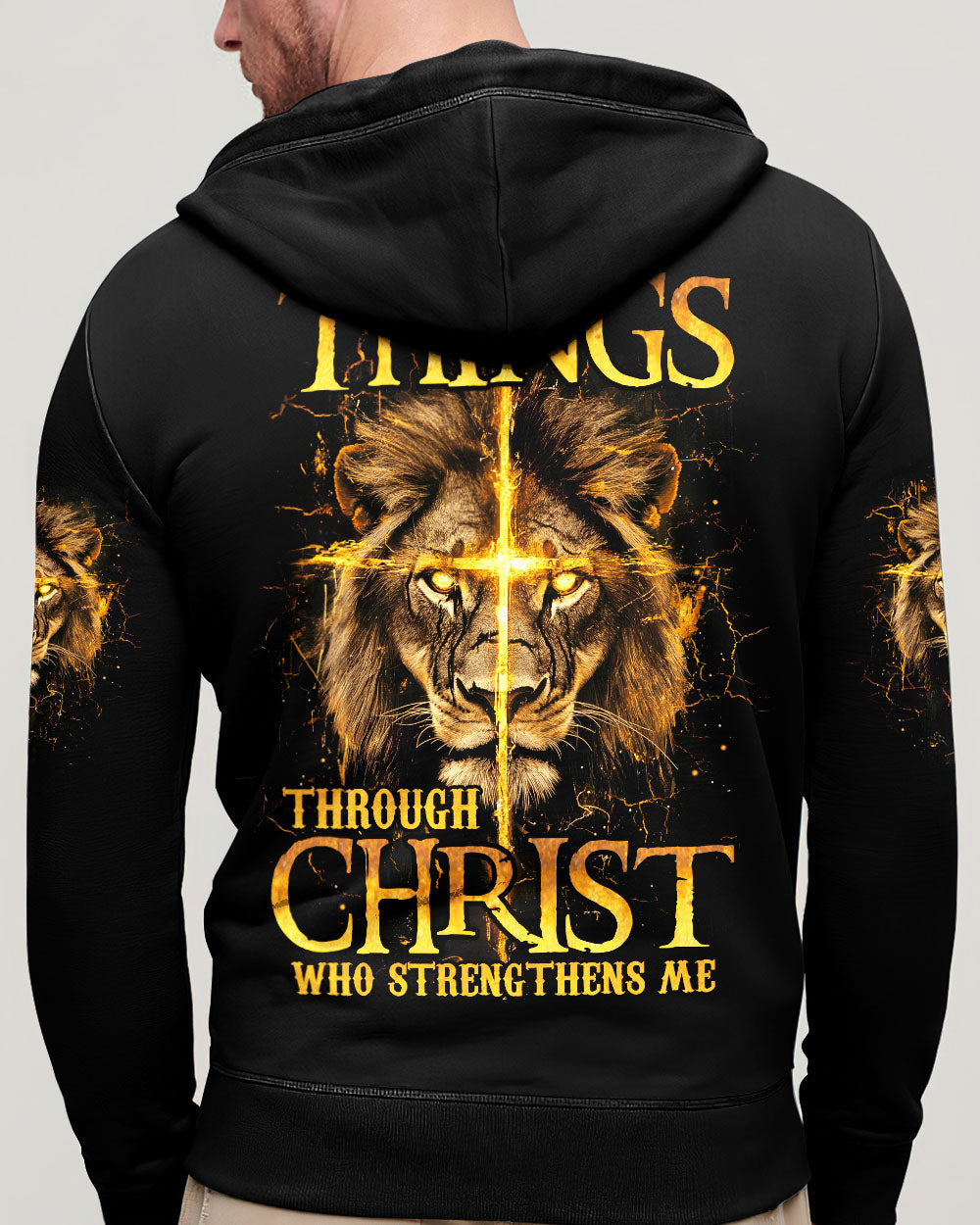 I Can Do All Things Lion Men's All Over Print Shirt - Typq2410251