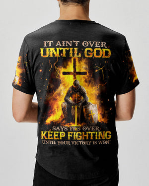 It Ain't Over Until God Says It's Over Men's All Over Print Shirt - Tyqy0412244