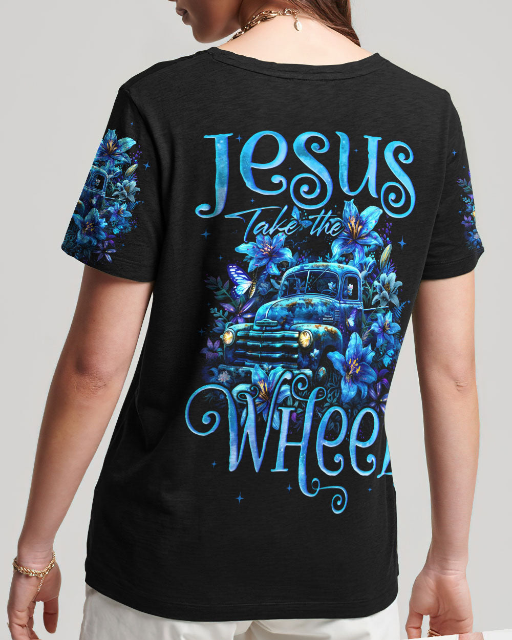 Jesus Take The Wheel Women's All Over Print Shirt - Tyqy1503245