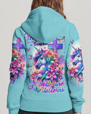 Runs On Jesus And Unicorns Women's All Over Print Shirt - Tyqy1612231